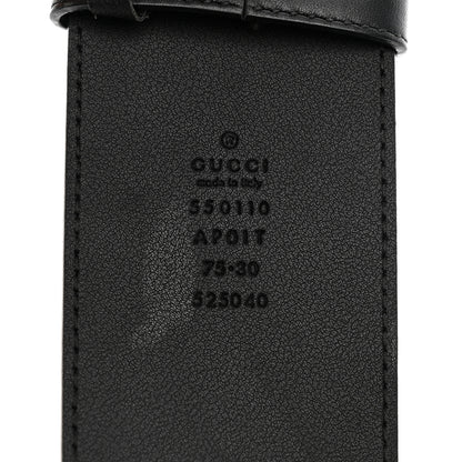 Gucci Calfskin Crystal Double G 55mm Belt 75 30 Black 3 of 9