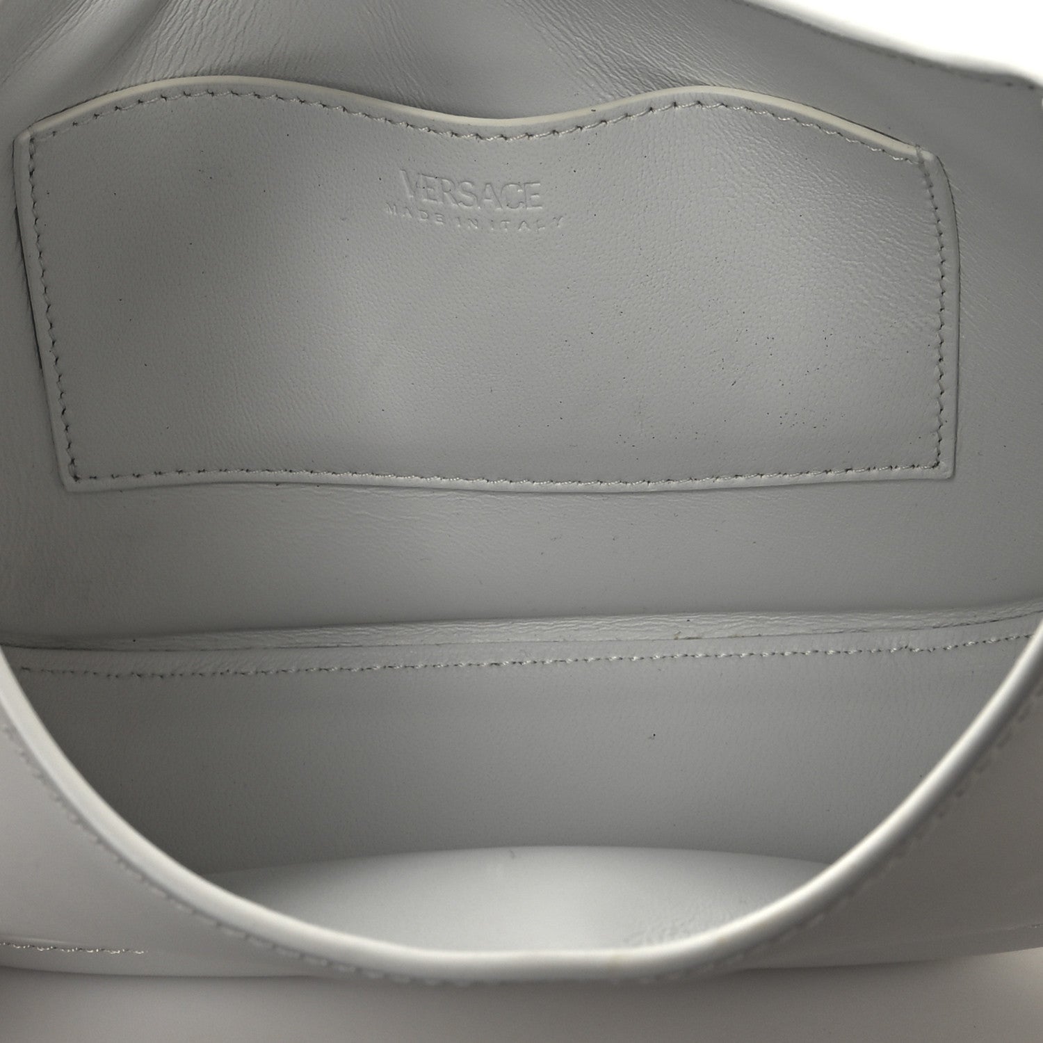 Versace Calfskin Small Greca Goddess Hobo White 5 of 10