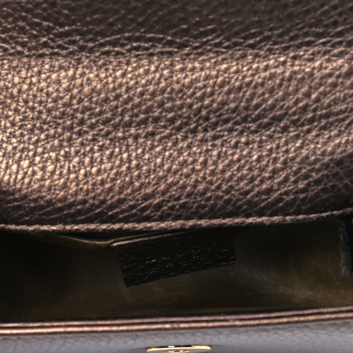 Calfskin Mini Bamboo Night Evening Bag Bronze