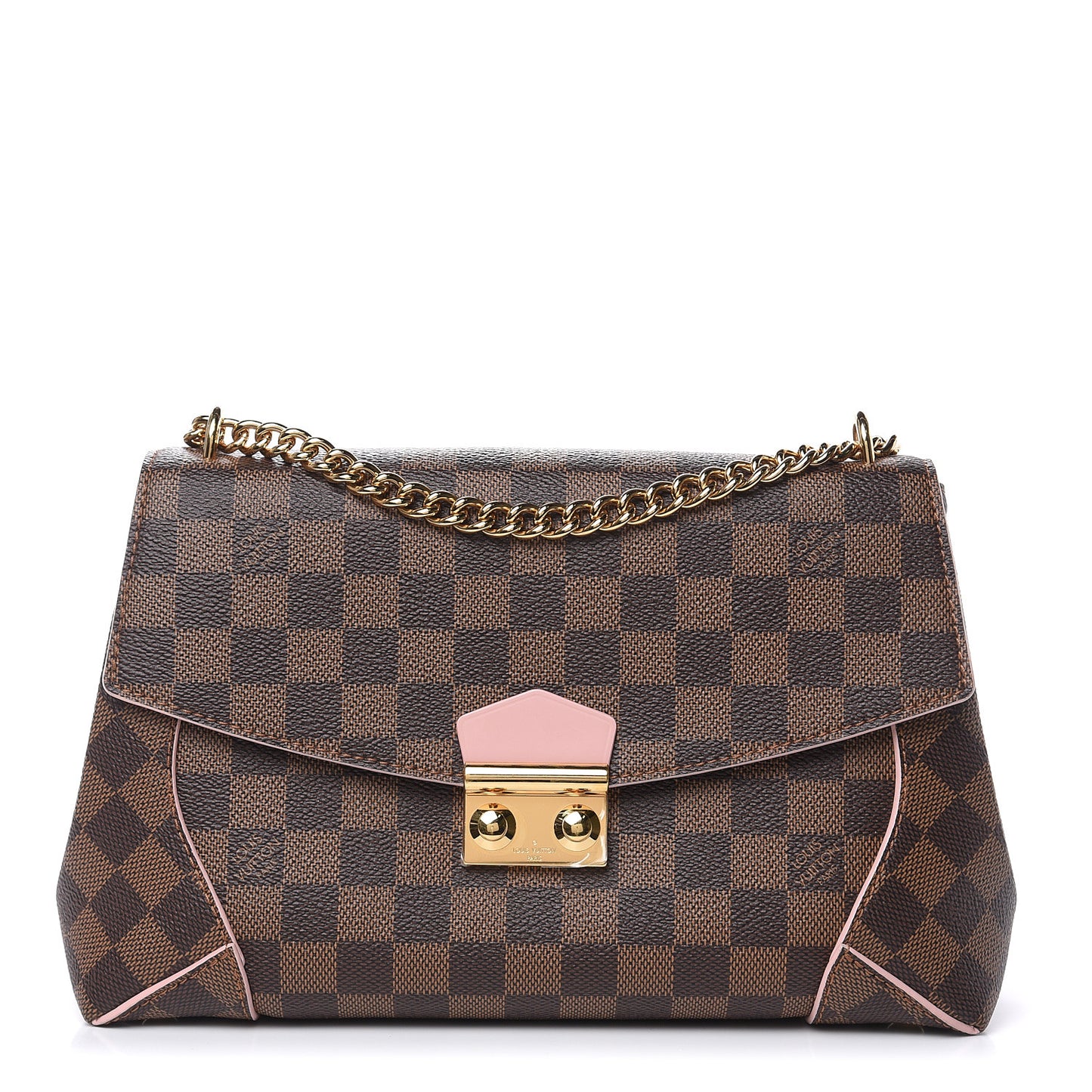 Damier Ebene Caissa Clutch Rose Ballerine