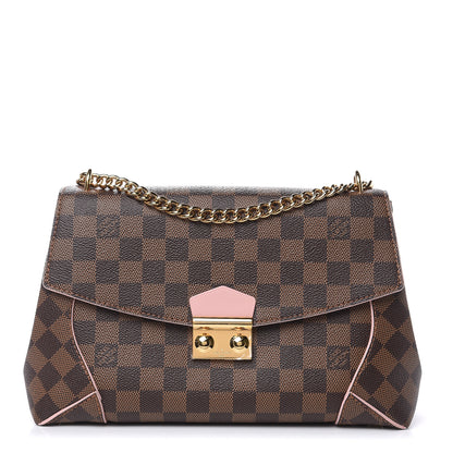 Louis Vuitton Damier Ebene Caissa Clutch Rose Ballerine 1 of 10