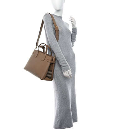 Burberry Derby Calfskin House Check Medium Banner Tote 2 of 10