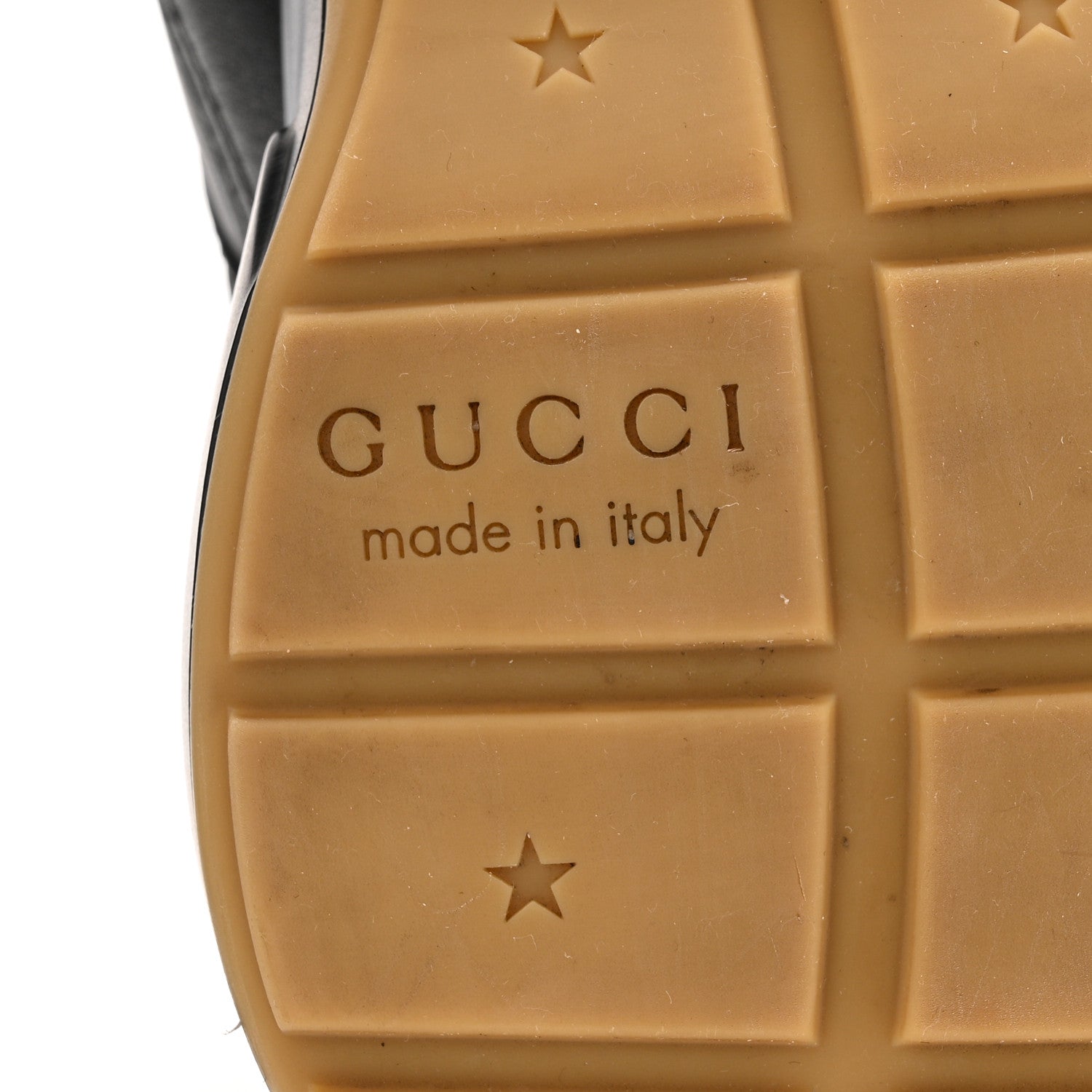 Gucci Calfskin Iridescent Logo Womens Rhyton Sneakers 37 Black 8 of 13