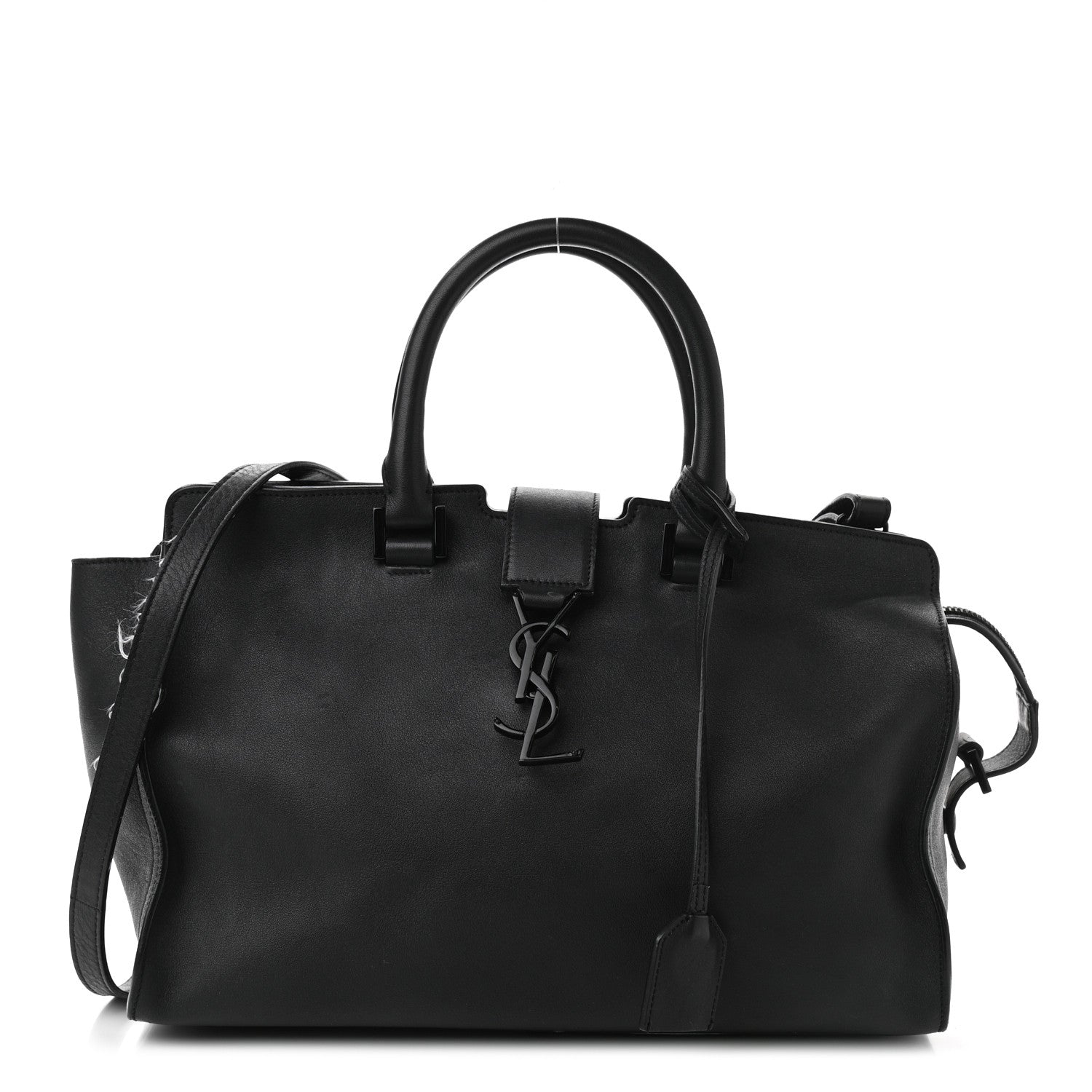 Saint Laurent Calfskin Small Monogram Cabas Black 1 of 13