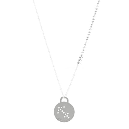Tiffany Sterling Silver Return to Tiffany Zodiac Sagittarius Round Tag Pendant Necklace 1 of 7