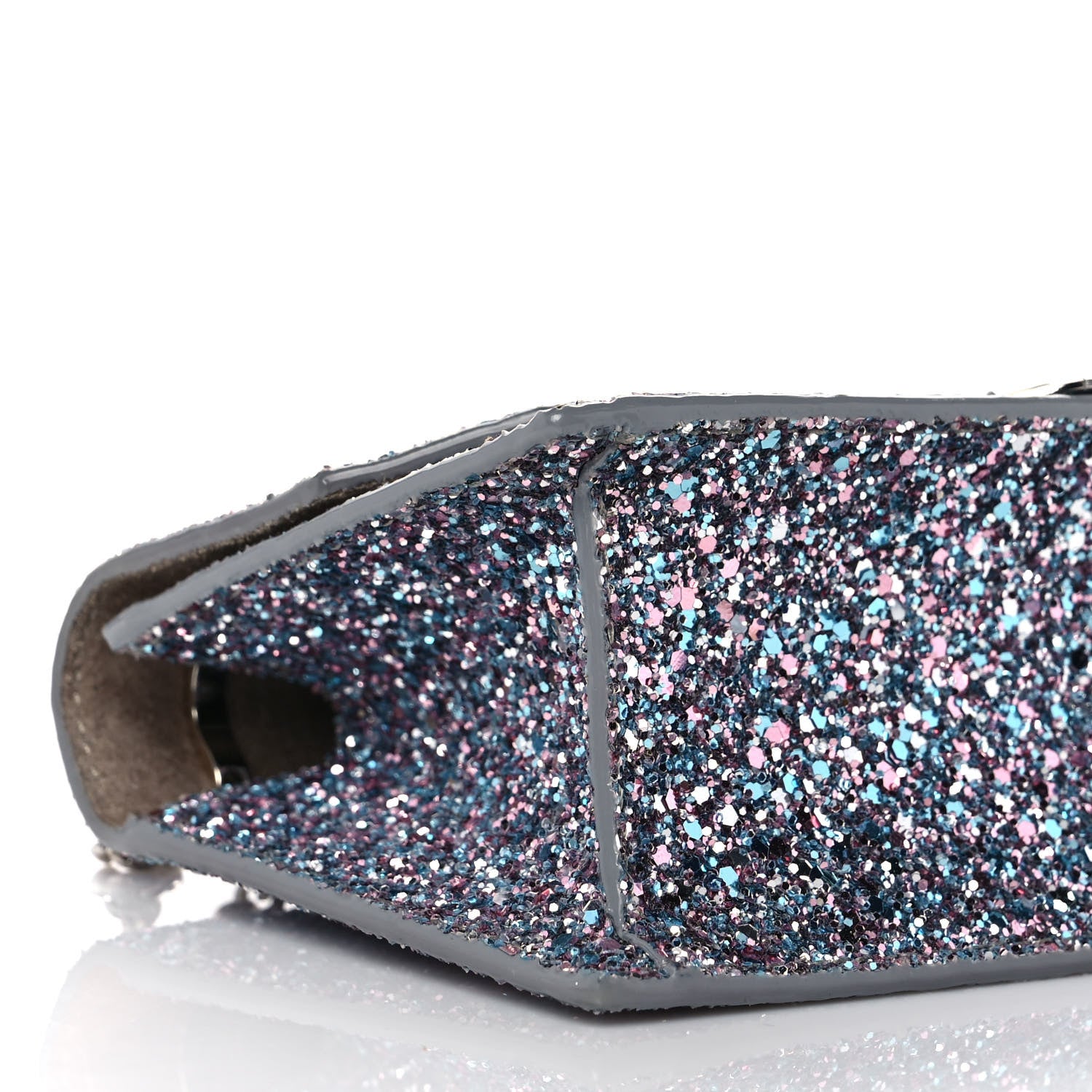 Jimmy Choo Coarse Glitter Mini Finley Shoulder Bag Bubblegum Mix 9 of 10