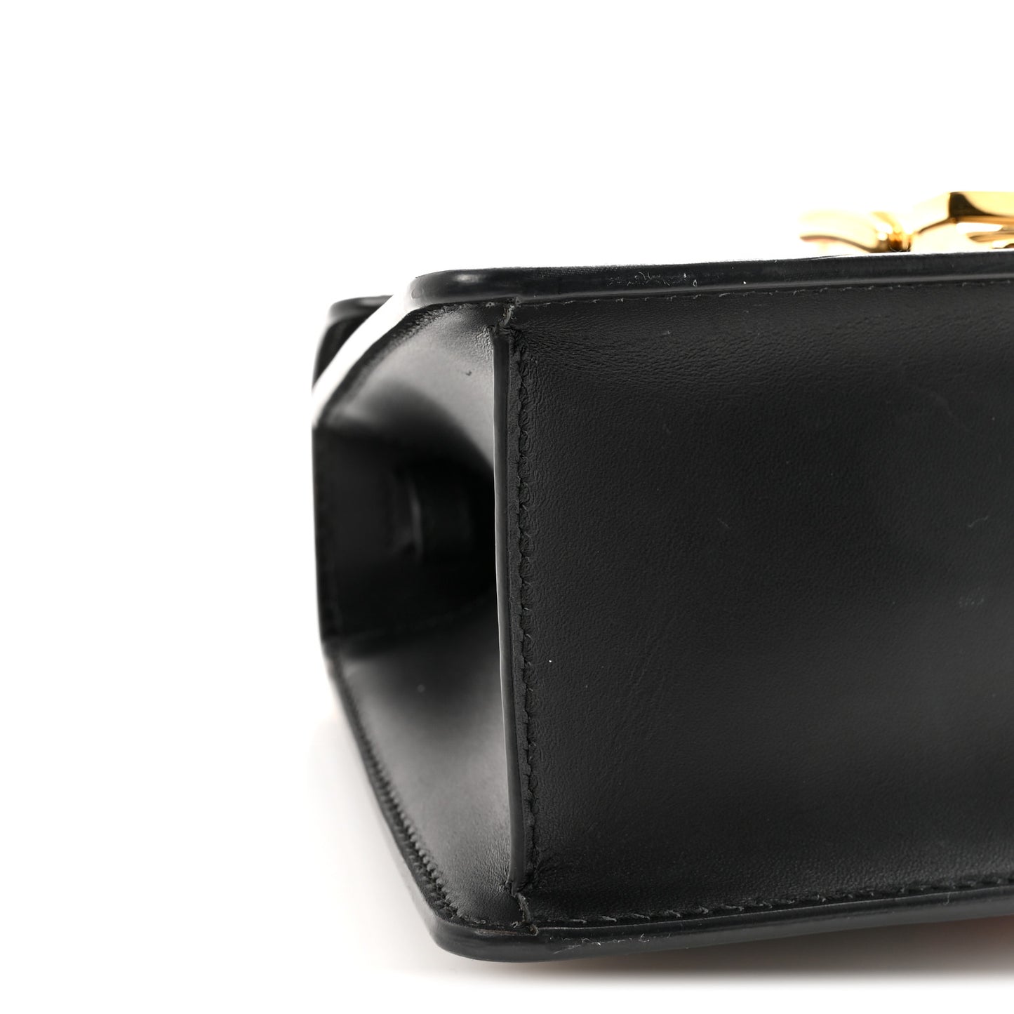 Calfskin Mini Sylvie Top Handle Bag Black