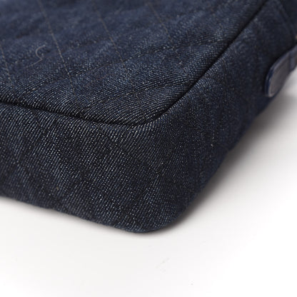 Chanel Washed Denim Quilted Reissue Camera Case Black 9 of 10