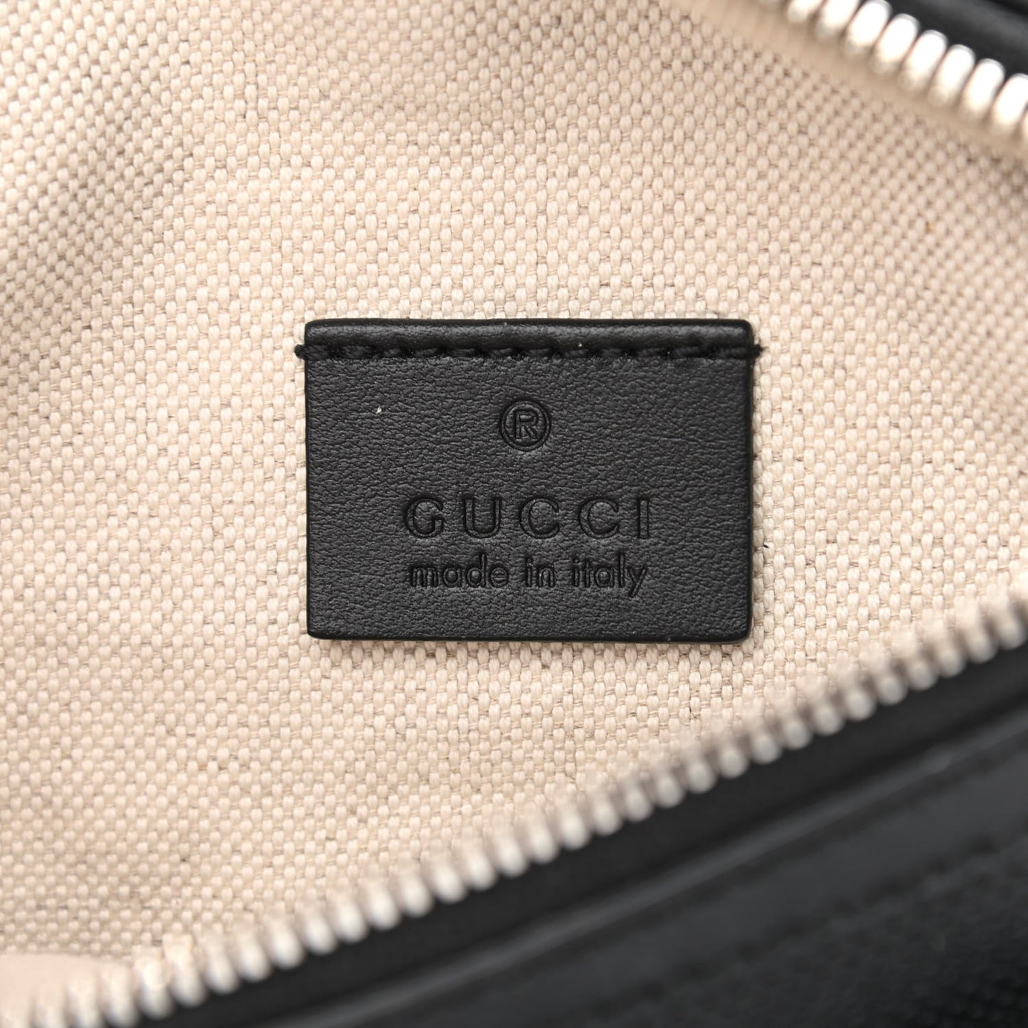 Calfskin GG Tennis Embossed Belt Bag Black