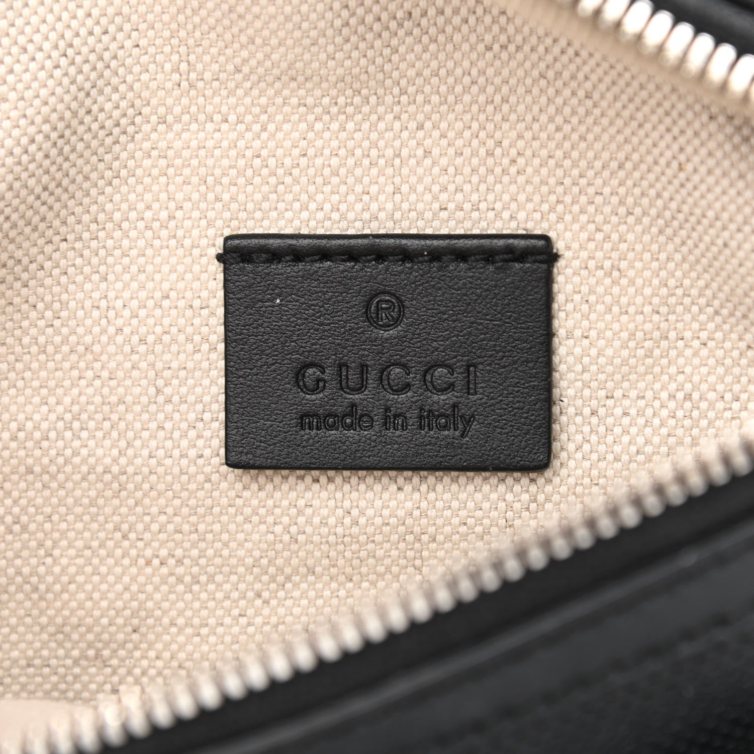 Gucci Calfskin GG Tennis Embossed Belt Bag Black 5 of 9