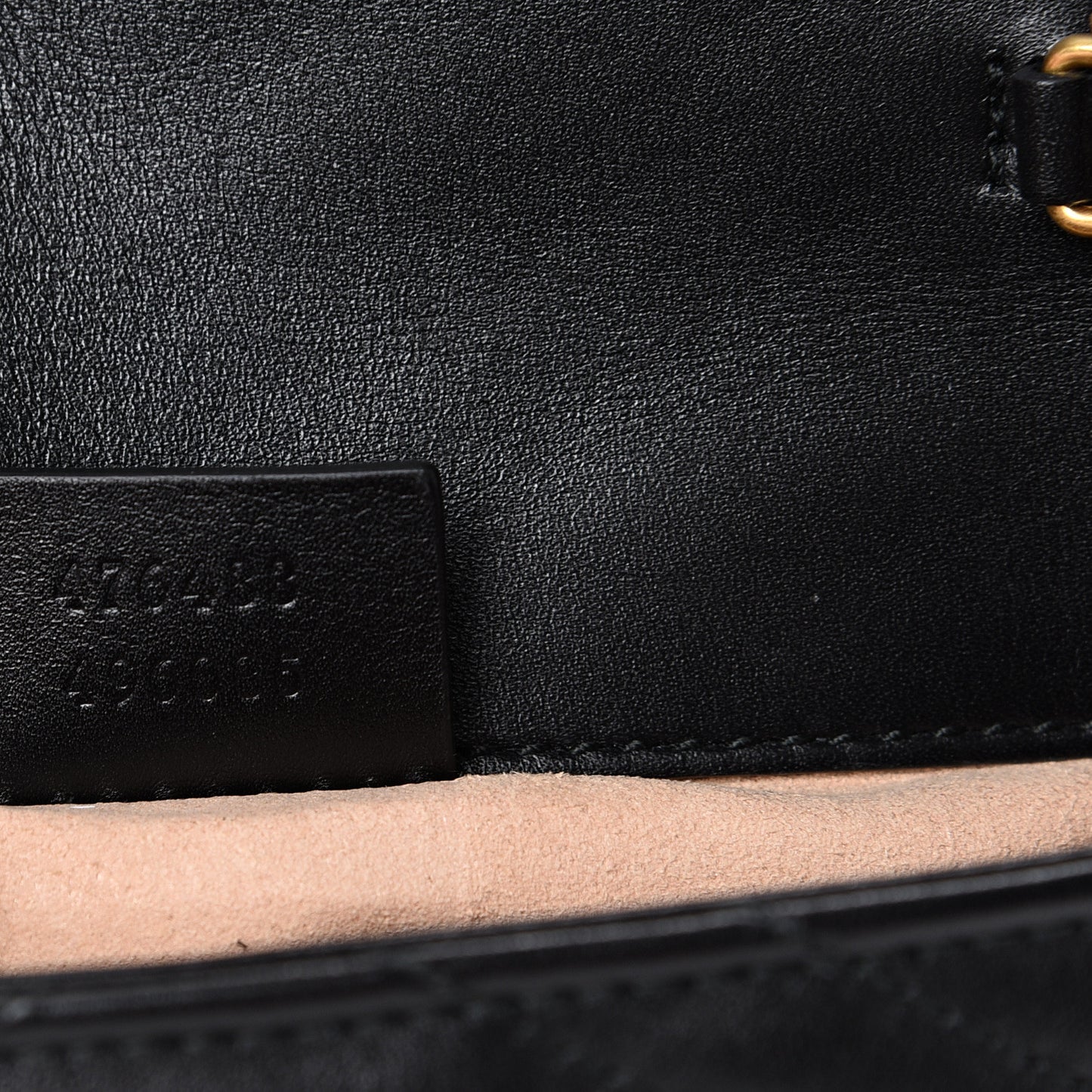 Calfskin Matelasse Super Mini GG Marmont Shoulder Bag Black