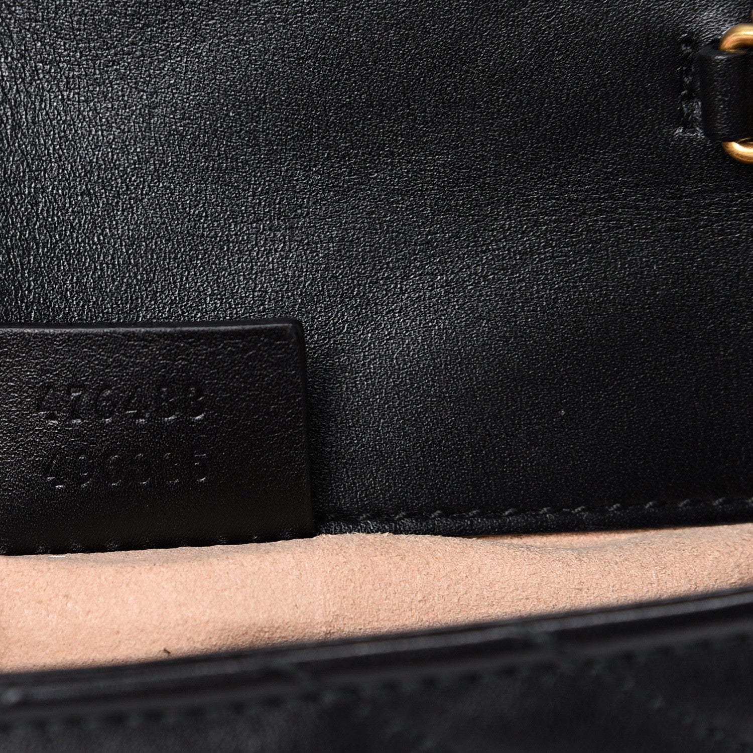 Gucci Calfskin Matelasse Super Mini GG Marmont Shoulder Bag Black 6 of 11