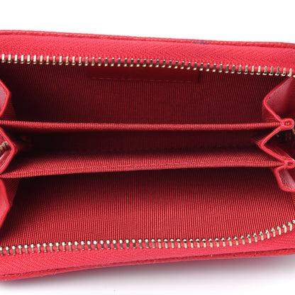 Chanel Caviar Quilted Zip Coin Purse Red 4 of 5