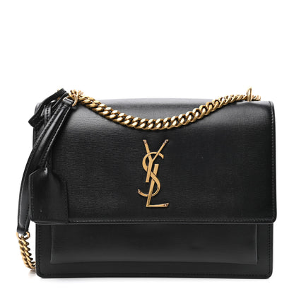 Saint Laurent Calfskin Medium Monogram Sunset Black 1 of 9