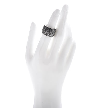 Gucci Sterling Silver Wide Feline Band Ring 53 6.25 2 of 5