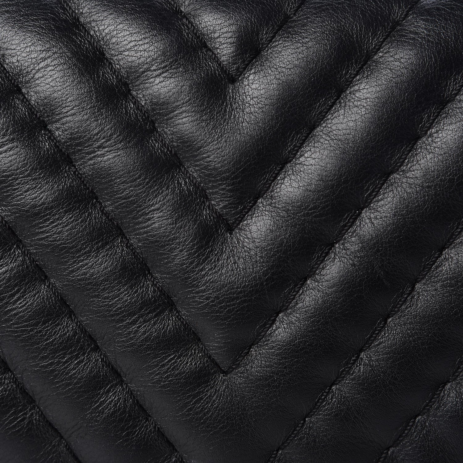 Chanel Calfskin Surpique Chevron Large Flap Black 8 of 10