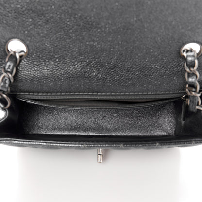 Chanel Pearly Caviar Quilted Mini Rectangular Flap Grey 5 of 11