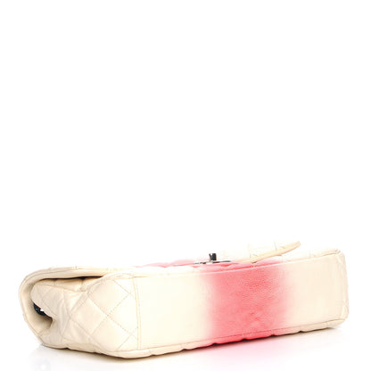 Chanel Caviar Quilted Ombre Jumbo Single Flap White Rose Pink 4 of 8
