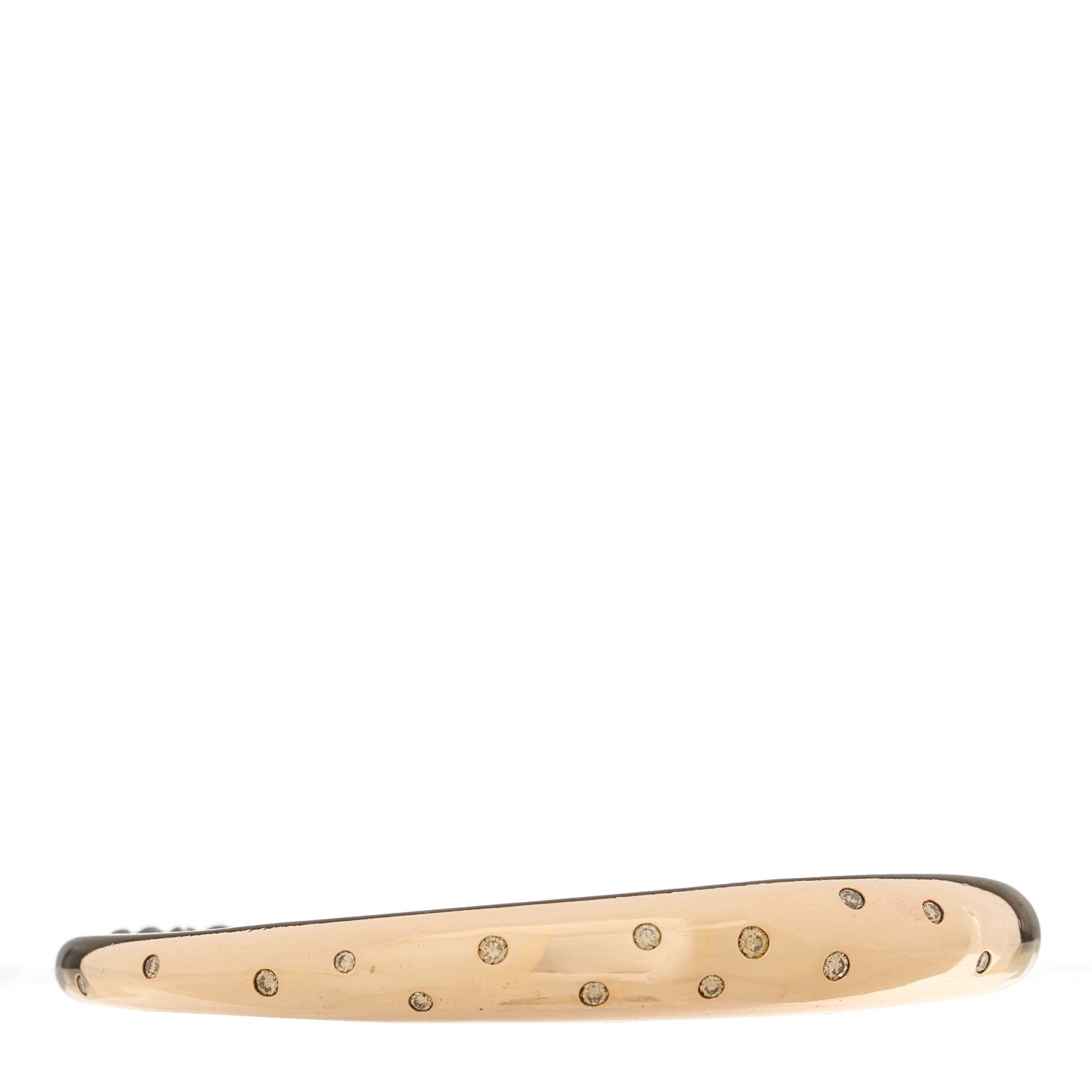 David Yurman Sterling Silver Bronze Brown Diamond 9.5mm Pure Form Smooth Bangle Bracelet 1 of 4