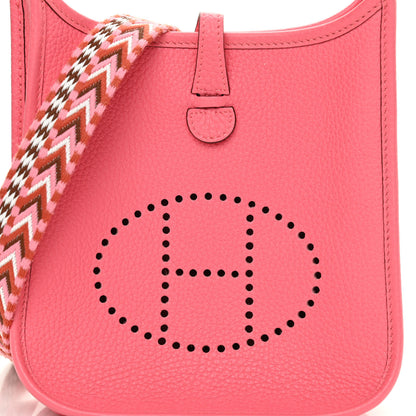 Hermes Taurillon Clemence Allegro Evelyne TPM Rose Azalee Rose Confetti 8 of 11