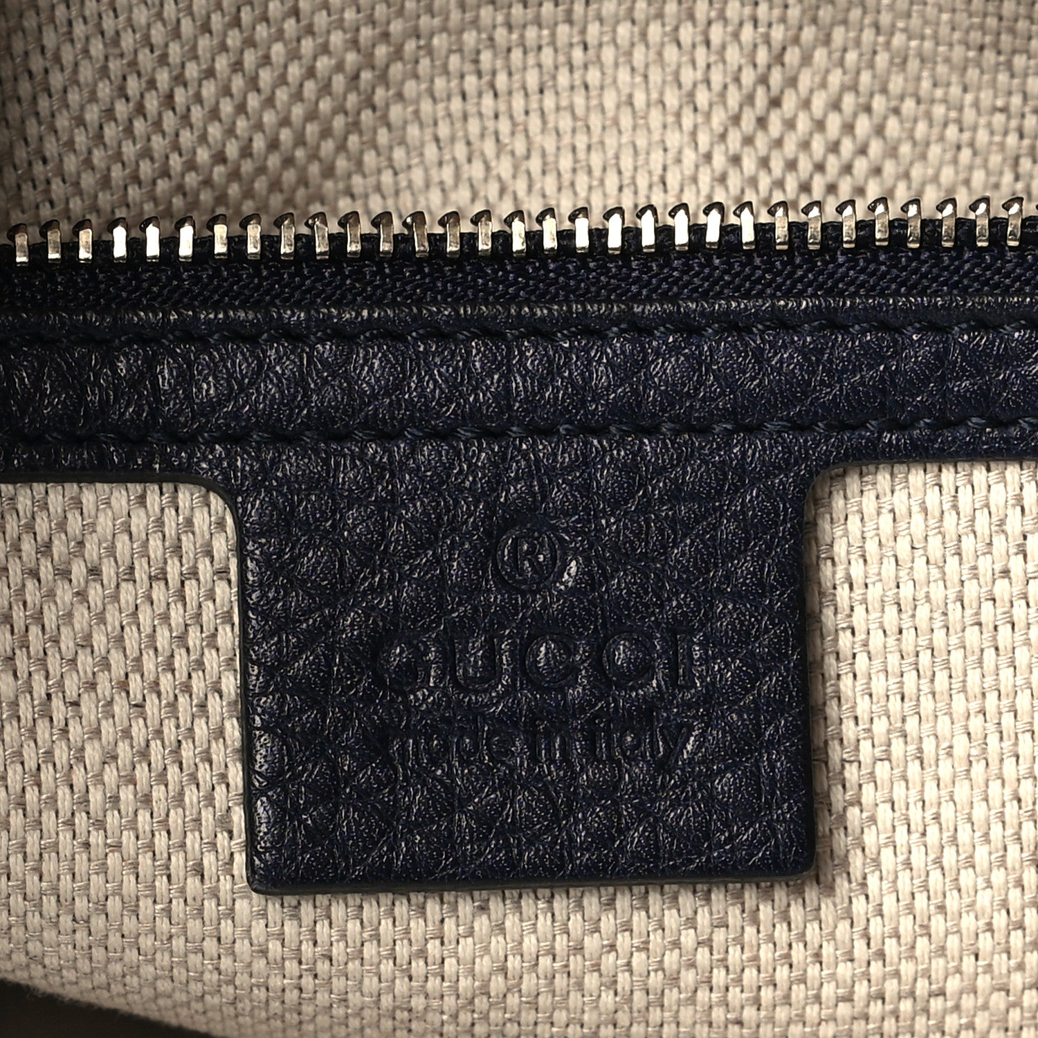 Gucci Pebbled Calfskin Large Soho Hobo Dark Blue 6 of 9