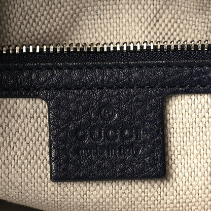 Gucci Pebbled Calfskin Large Soho Hobo Dark Blue 6 of 9
