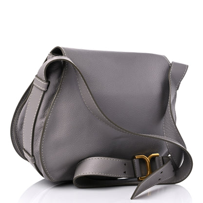 Chloe Calfskin Medium Marcie Round Crossbody Bag Cashmere Grey 3 of 11