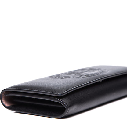 Burberry Calfskin Crest Embossed Continental Wallet Black 7 of 9