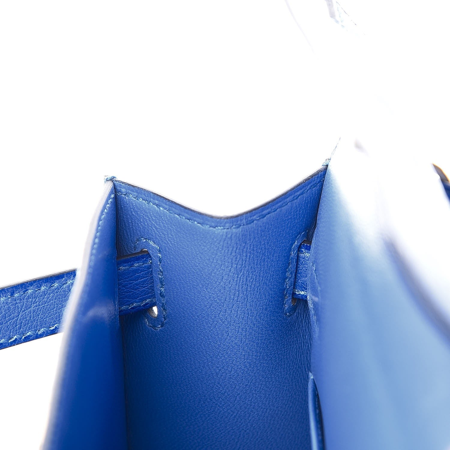 Hermes Ostrich Mini Kelly Sellier 20 Blueet 15 of 60