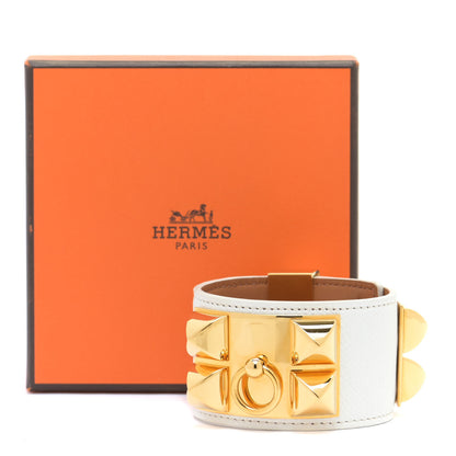 Hermes Epsom Collier de Chien CDC Bracelet S White 9 of 9