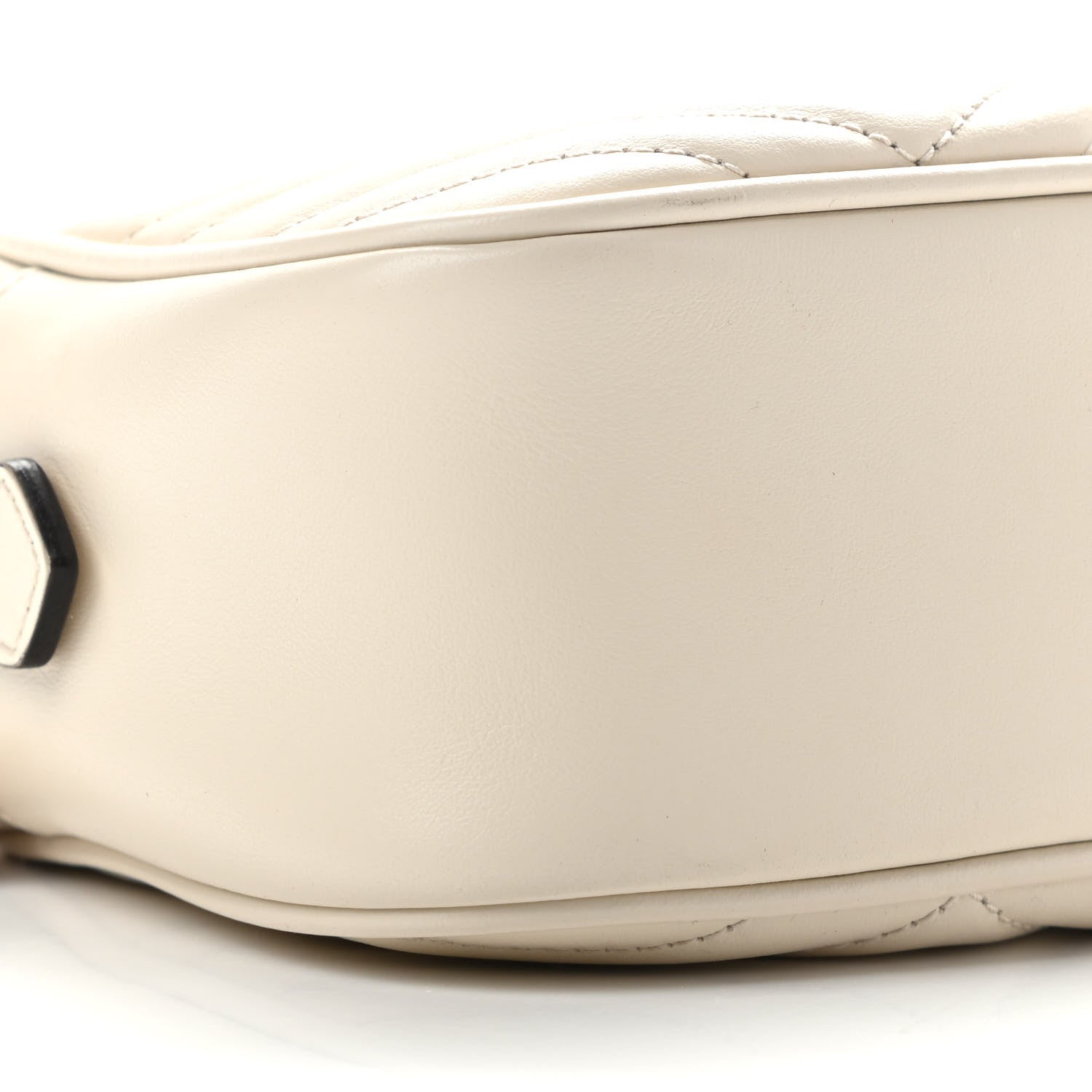 Gucci Calfskin Matelasse Small GG Marmont Chain Shoulder Bag White 9 of 10