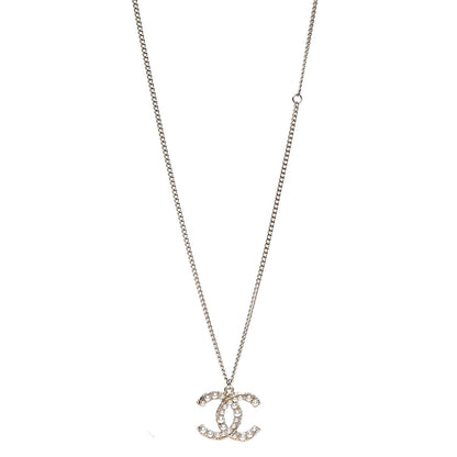 Chanel Pearl CC Pendant Necklace Gold 1 of 12
