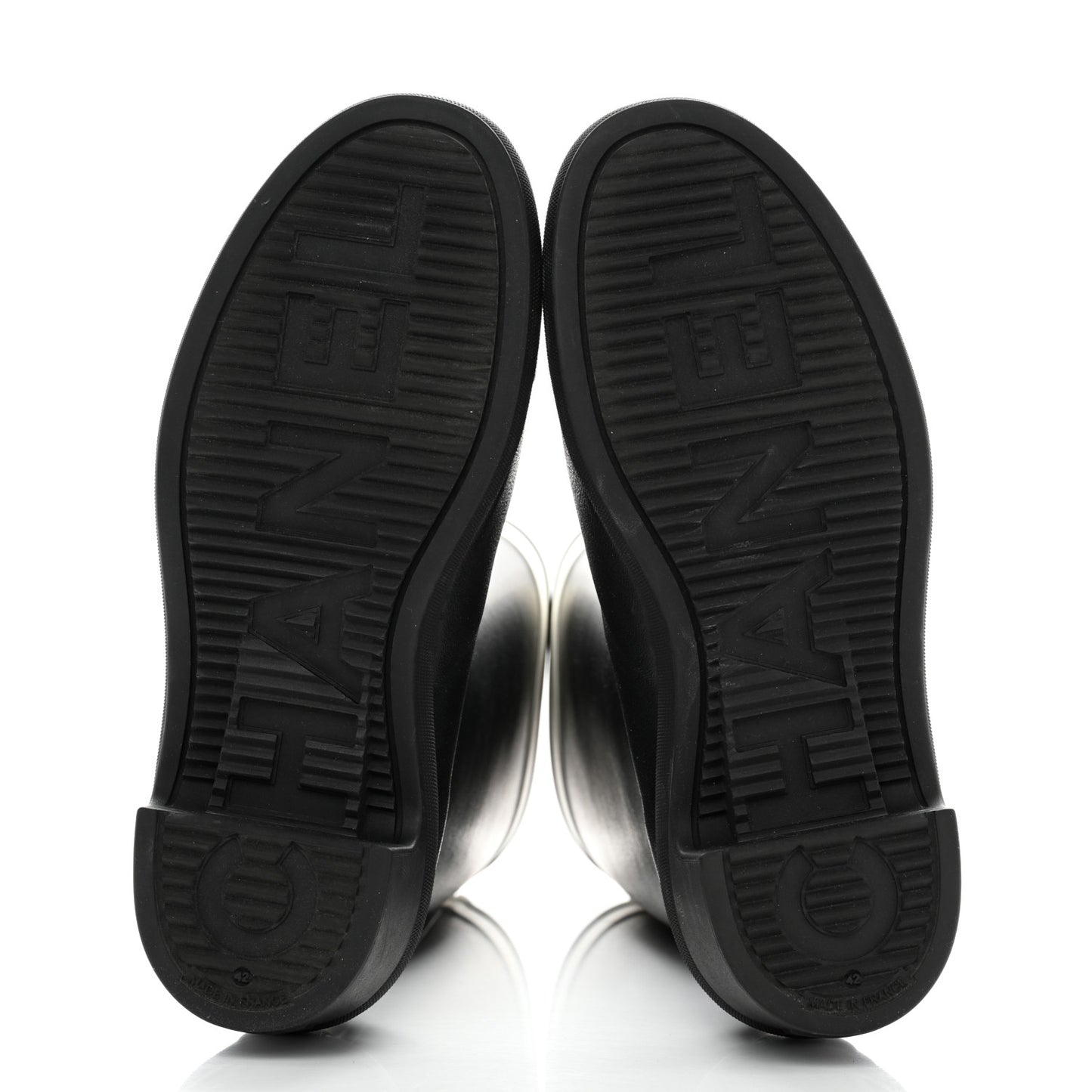 Rubber Logo Rain Boots 42 Black White