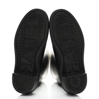 Chanel Rubber Logo Rain Boots 42 Black White 5 of 7