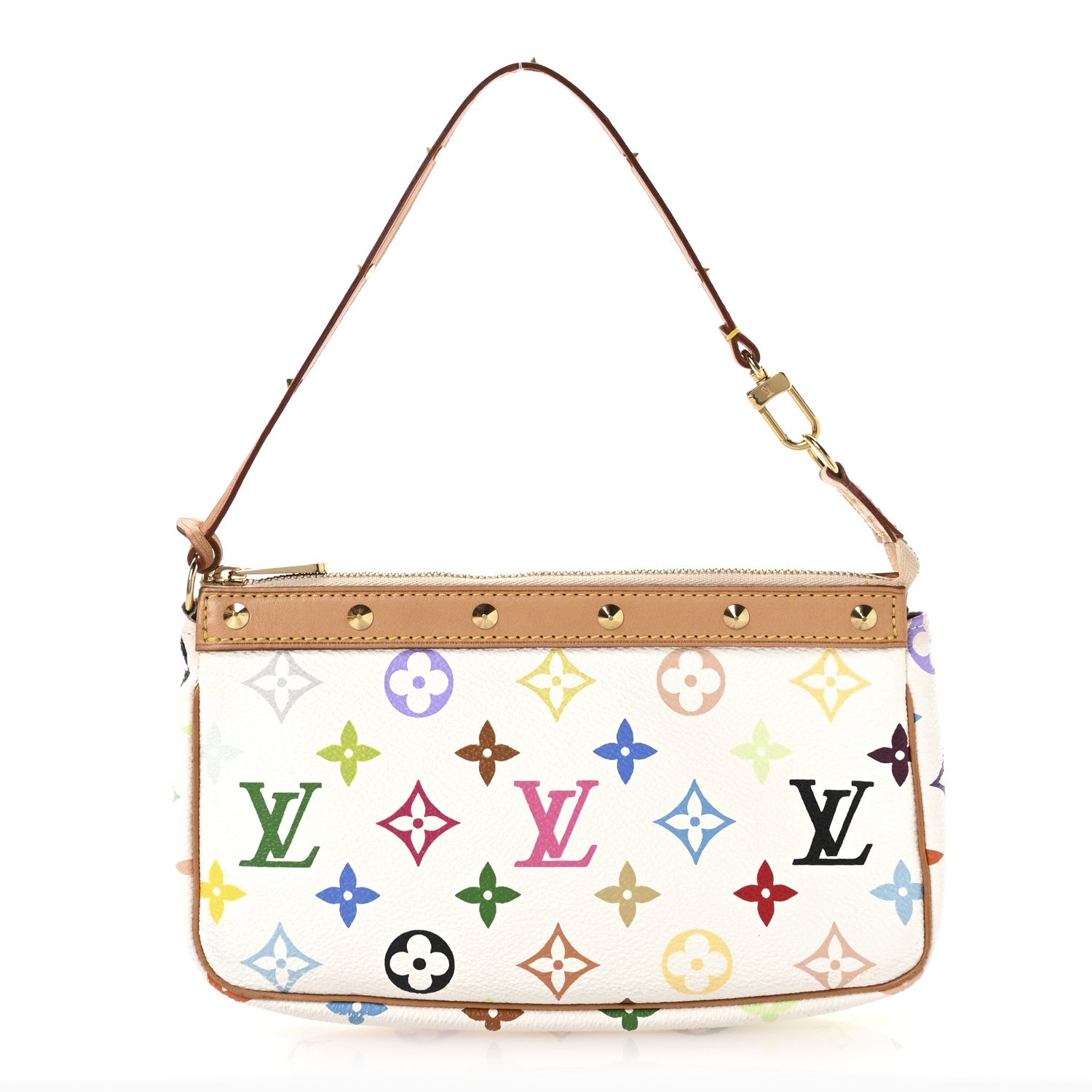 Louis Vuitton Monogram Multicolor Pochette Accessories White 1 of 12