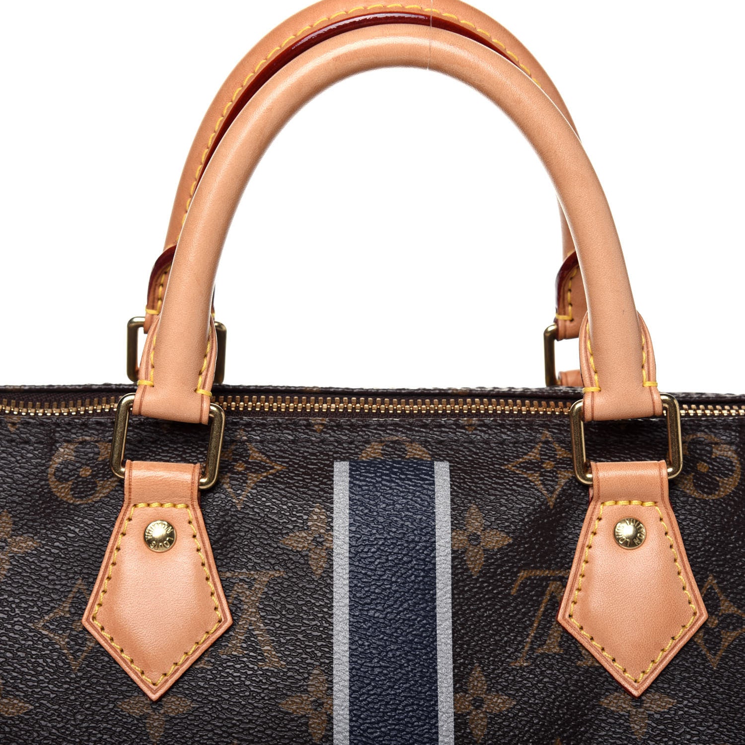 Louis Vuitton Monogram My LV Heritage Speedy Bandouliere 30 Blue Marine Gris 19 of 22