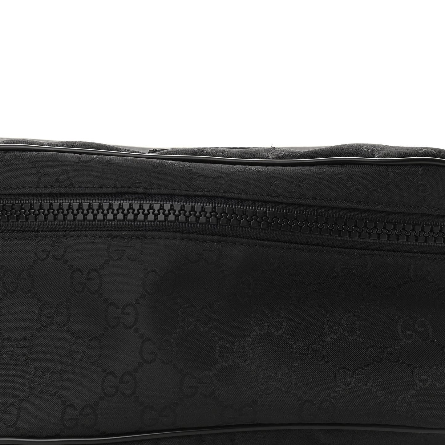 Nylon Monogram Fanny Pack Belt Bag Black