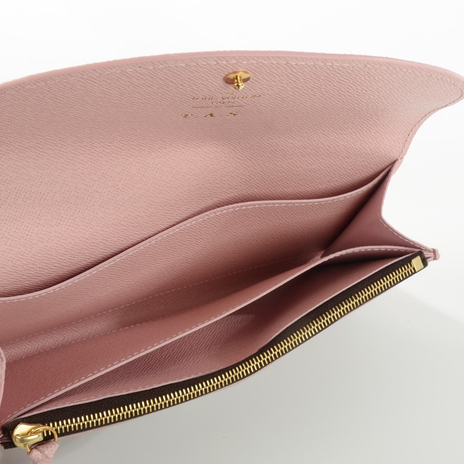 Louis Vuitton Damier Ebene Caissa Wallet Rose Ballerine 7 of 7