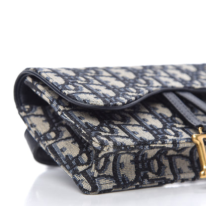 Christian Dior Oblique Saddle Belt Bag Blue 6 of 11