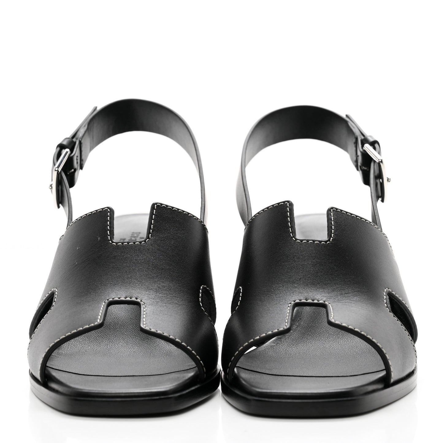 Calfskin Elbe 60 Sandals 37 Black