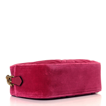 Gucci Velvet Matelasse Small GG Marmont Chain Shoulder Bag Light Raspberry Rose 4 of 8