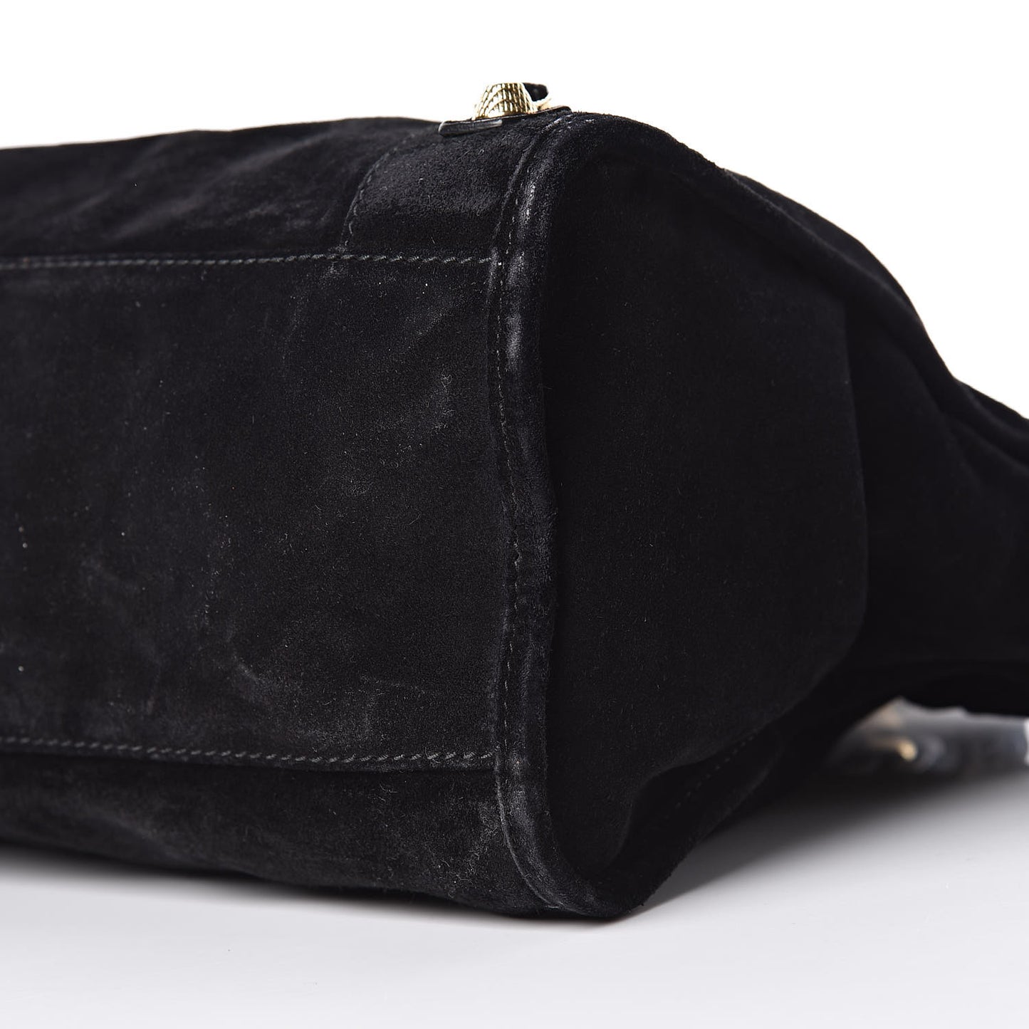 Baby Daim Suede Giant 12 Gold Hardware City Black