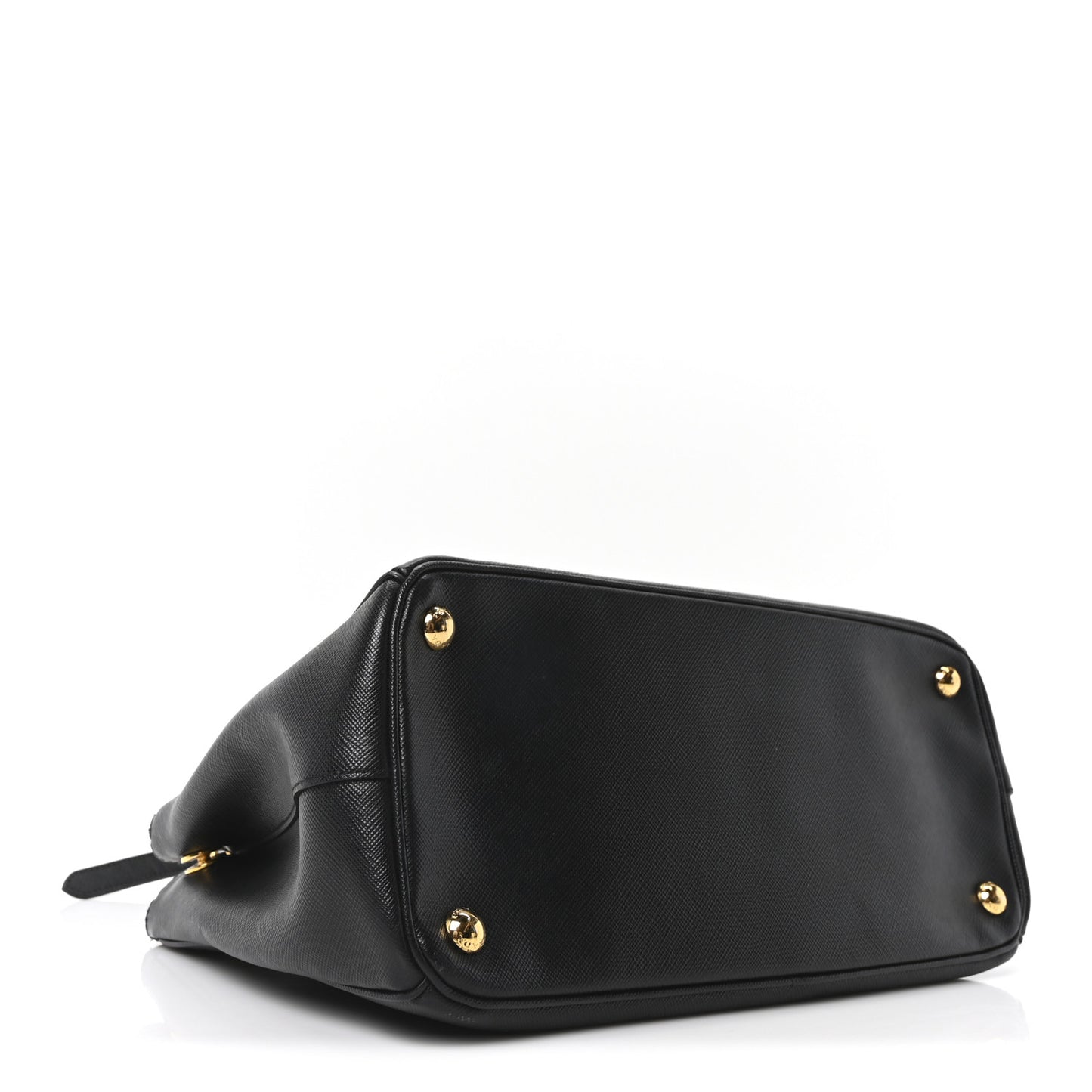 Saffiano Small Galleria Double Zip Tote Black