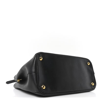 Prada Saffiano Small Galleria Double Zip Tote Black 4 of 9