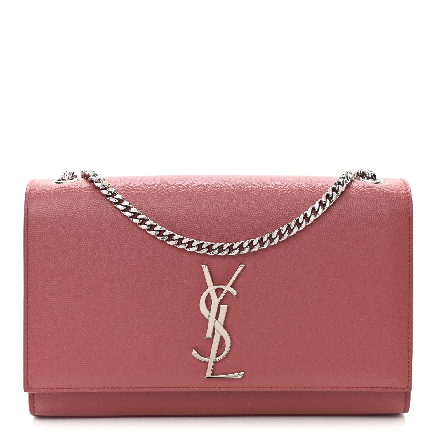 Saint Laurent Grain De Poudre Medium Classic Monogram Kate Satchel Mystic Rose 1 of 11
