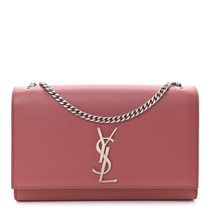 Saint Laurent Grain De Poudre Medium Classic Monogram Kate Satchel Mystic Rose 1 of 11