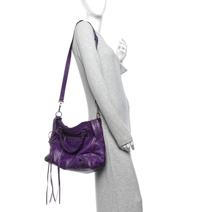 Balenciaga Agneau Classic Hardware Velo Dark Violet 2 of 12