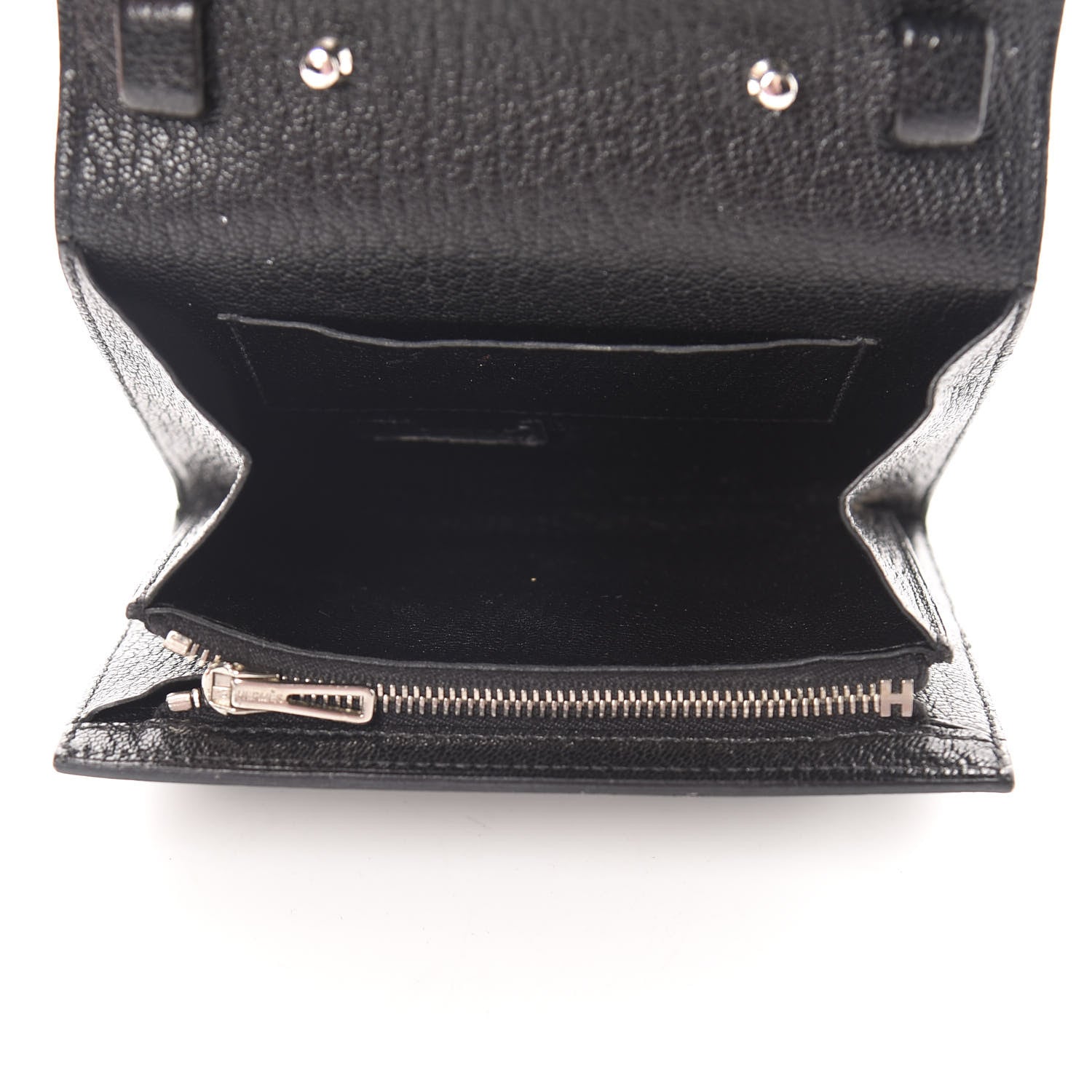 Hermes Chevre Chamkila Mini Cinhetic Wallet Black 4 of 13