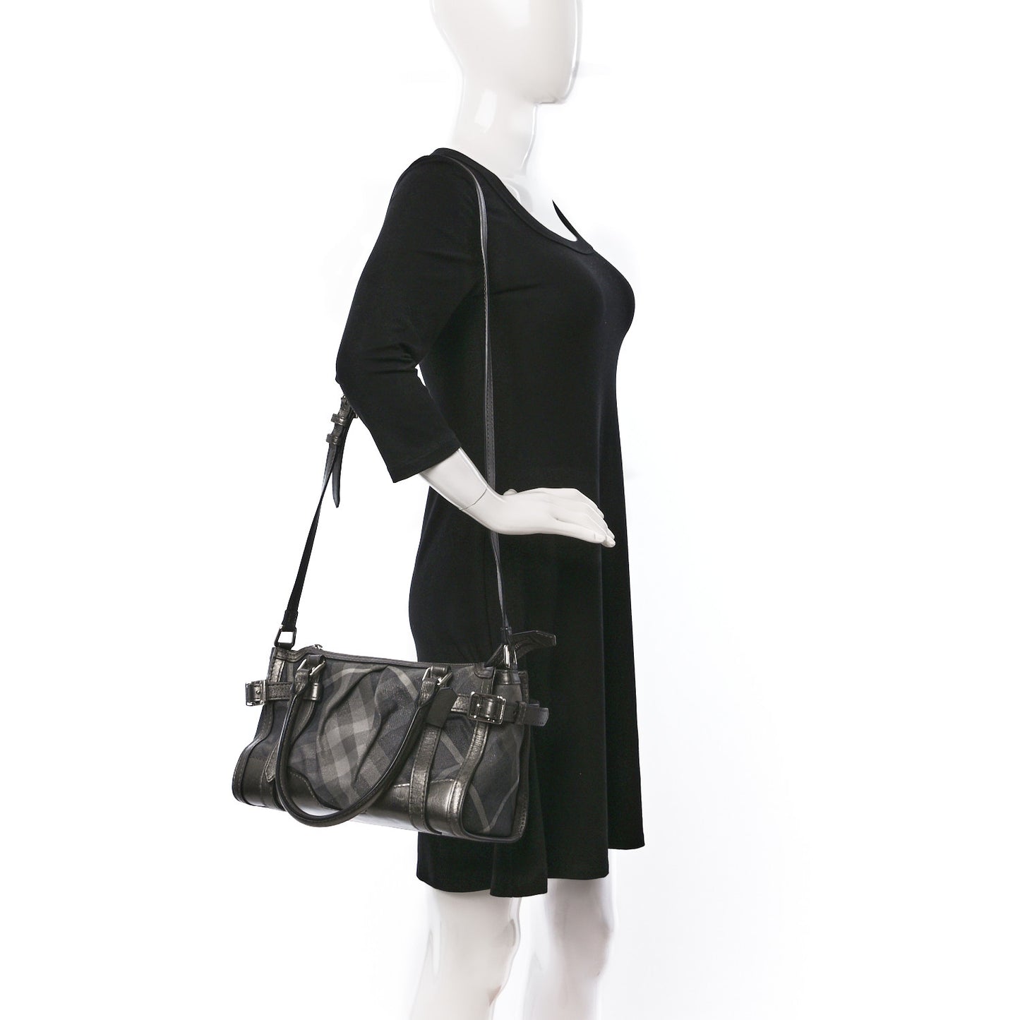 Shimmer Check Pilgrim Satchel Pewter