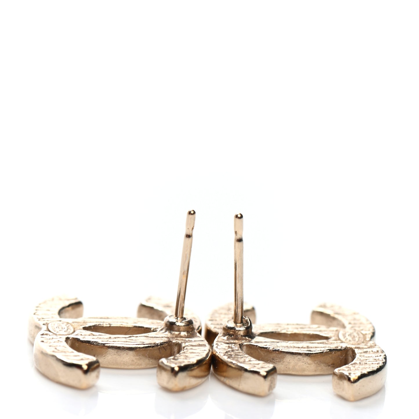 Textured CC Earrings Gold